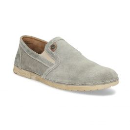 Slip-on z brúsenej kože