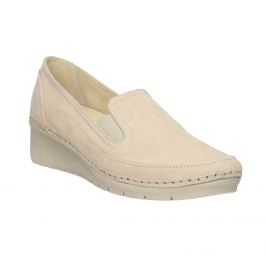 Kožené Slip-on na klinovom podpätku