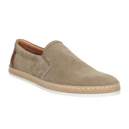 Pánske Slip-on z brúsenej kože