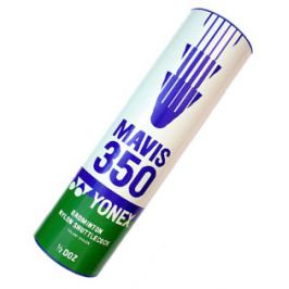 Bedmintonové košíky Yonex Mavis 350 White (dóza po 6 ks)