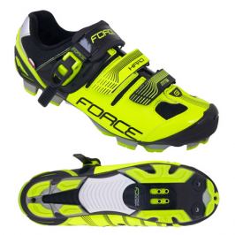 Cyklistické tretry Force MTB HARD fluo-čierne