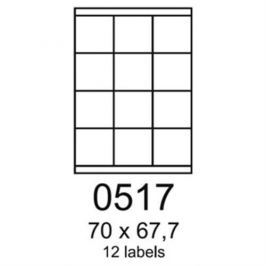 Etikety RAYFILM 70x67,7 univerzálne biele R01000517F R0100.0517F