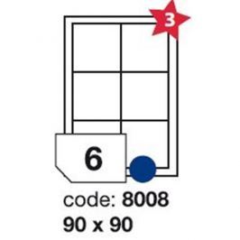 Etikety RAYFILM 90x90 univerzálne biele R01008008F R0100.8008F