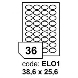 Etikety RAYFILM 38,6x25,6 (oval) univerzálne biele R0100ELO1A R0100.ELO1A