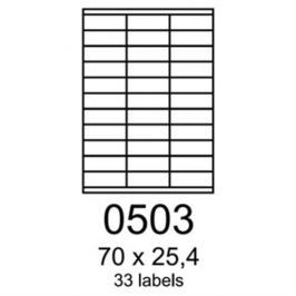 Etikety RAYFILM 70x25,4 oranžové flourescentné laser R01330503A R0133.0503A