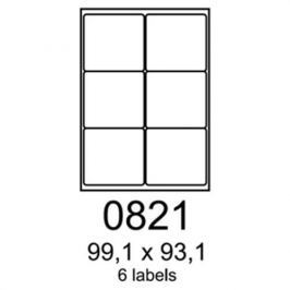 Etikety RAYFILM 99,1x93,1 oranžové flourescentné laser R01330821A R0133.0821A