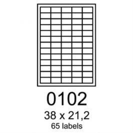 Etikety RAYFILM 38x21,2 matné biele polyetylenové laser/inkjet R05030102B (50 list./A4) R0503.0102B