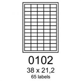 Etikety RAYFILM 38x21,2 polyesterové lesklé biele laser R05040102A R0504.0102A