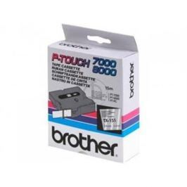 Páska BROTHER TX151 Black On Clear Tape (24mm)