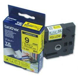 Páska BROTHER TZ-621, žltá / čierna (9mm, laminovaná) TZ621