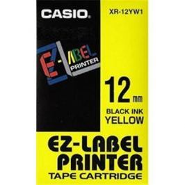 Páska CASIO XR-12YW1 Black On Yellow Tape EZ Label Printer (12mm)