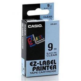 Páska CASIO XR-9X Black On Clear Tape EZ Label Printer (9mm)