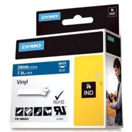 páska DYMO 1805423 PROFI D1 RHINO White On Blue Vinyl Tape (24mm)