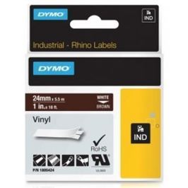 páska DYMO 1805424 PROFI D1 RHINO White On Brown Vinyl Tape (24mm)