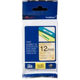 páska BROTHER TZePR831 čierne písmo, zlatá premium páska Tape (12mm)