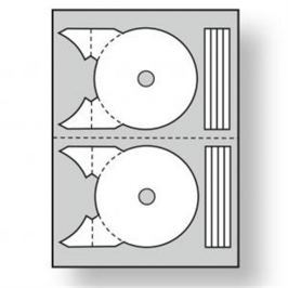 Etikety univerzálne na CD/DVD priemer 117,5 -17mm Agipa 100 hárkov AG101142