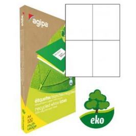 Etikety univerzálne recyklované 105x148,5mm Agipa A4 100 hárkov AG101193
