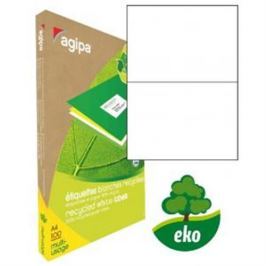 Etikety univerzálne recyklované 210x148,8mm Agipa A4 100 hárkov AG101194