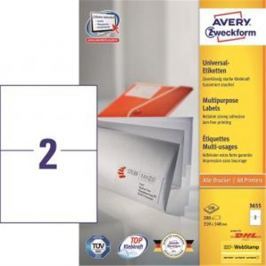 Etikety univerzálne 210x148mm Avery A4 100 hárkov AV003655