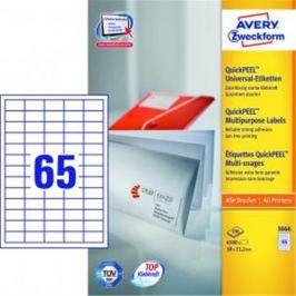 Etikety univerzálne 38x21,2mm Avery A4 100 hárkov AV003666