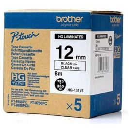 Páska BROTHER HG131 Black On Clear HQ Tape (12mm) HG131V5