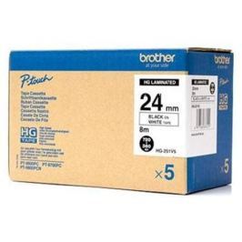 Páska BROTHER HG251 Black On White HQ Tape (24mm) HG251V5